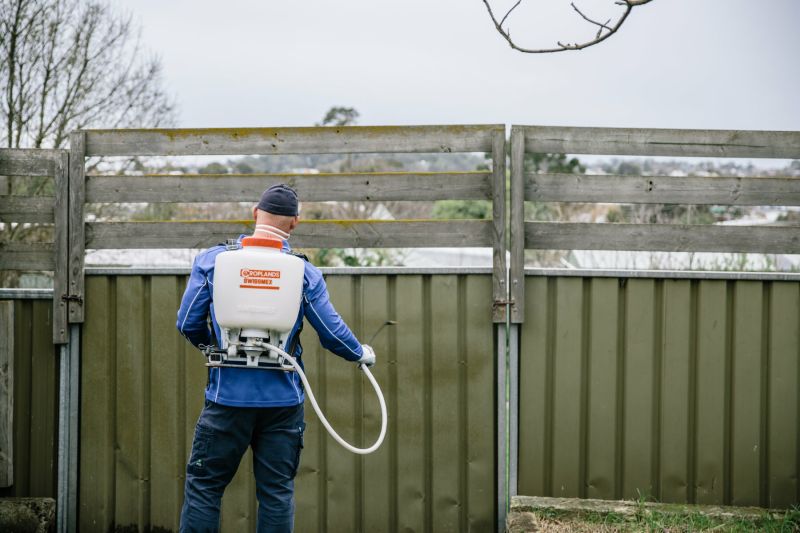 pest control treatments spraying outside fences